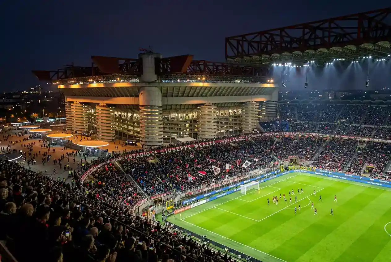 Stade San Siro de Milan lors d'un match de Serie A